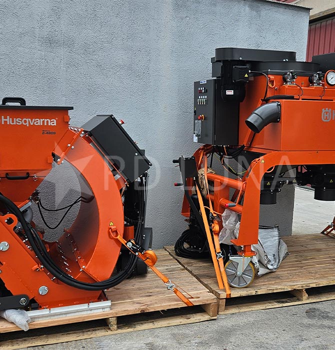 Granalladora Husqvarna 2-48 DS: equipo de alto rendimiento para preparación de superficies