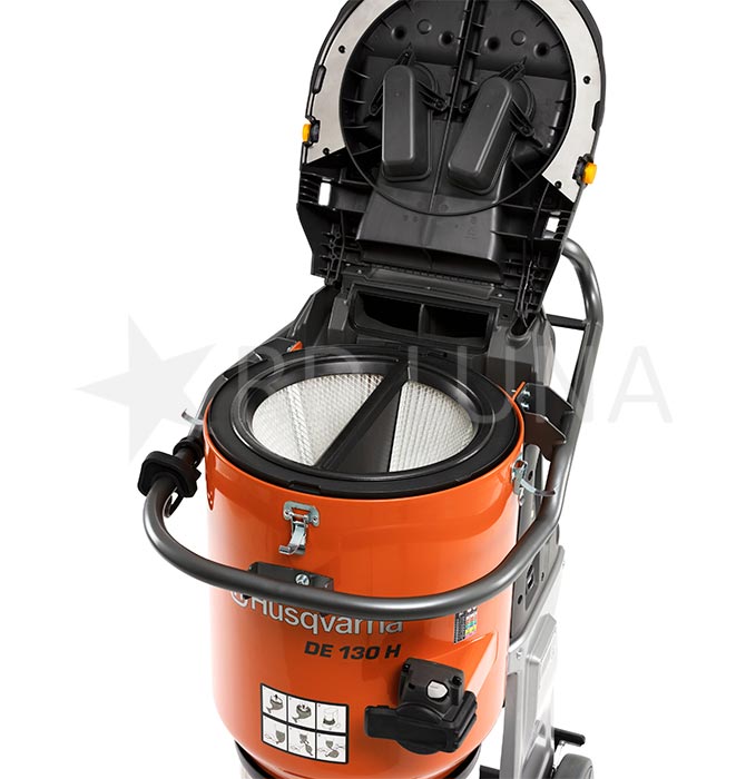 Aspirador DE 130 H de Husqvarna para trabajos de preparación de superficies