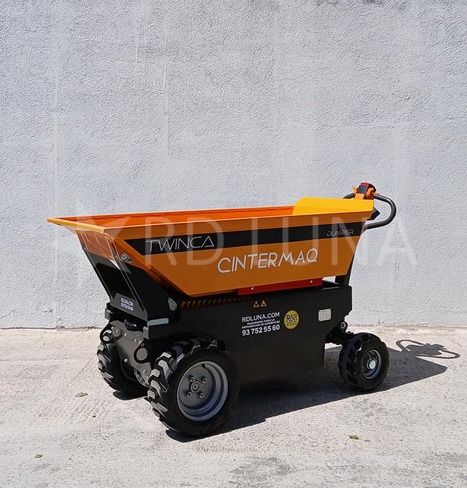 Mini Dumper eléctrico ES800 de Twinca en alquiler para obras y reformas